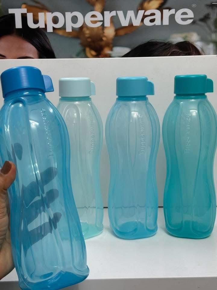 1 liter round cap bottles set of 4