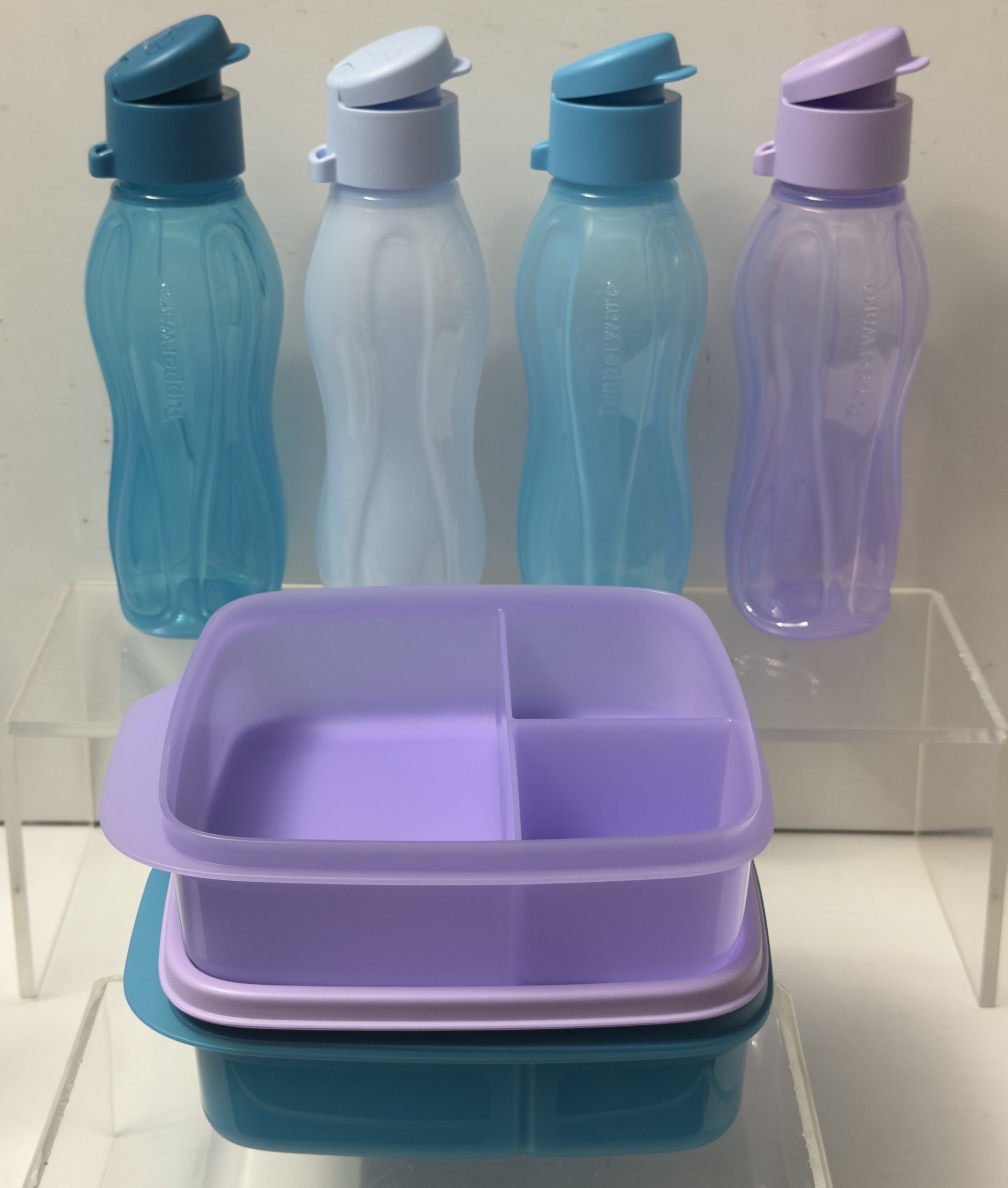 310 ml flipcap bottles set of 4+lunch box  set of 2