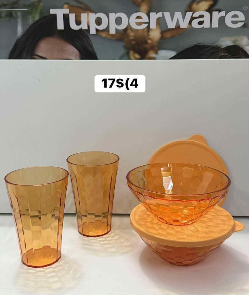 Prism bowl 500 ml set of 2;and glasses 400 ml set of 2
