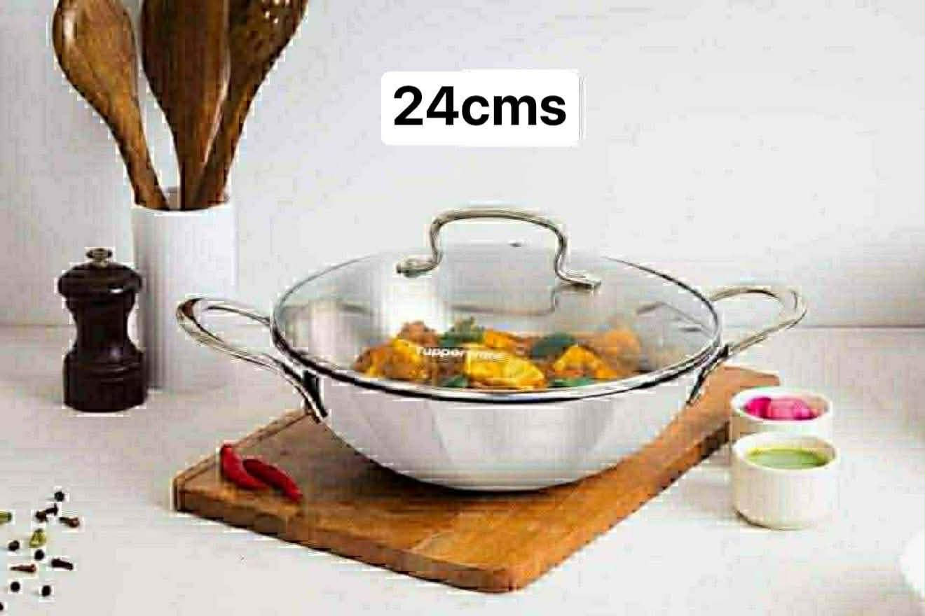 Wok(KADAI)24 cms Triply morror finish