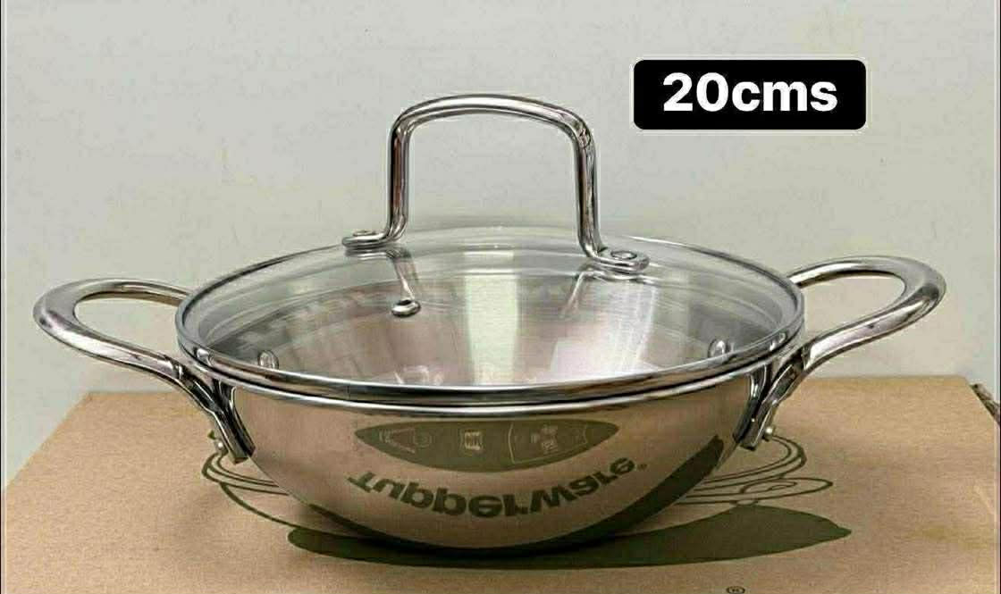 Wok (KADAI)20 cms Triply Triply mirror finish