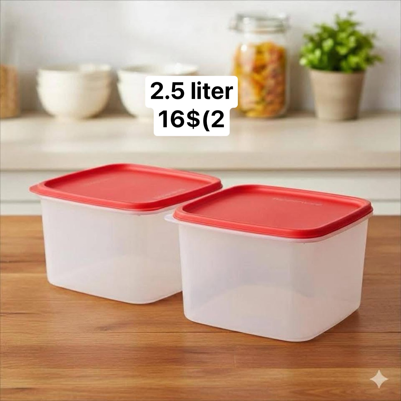 2.5liter airtight box set of 2
