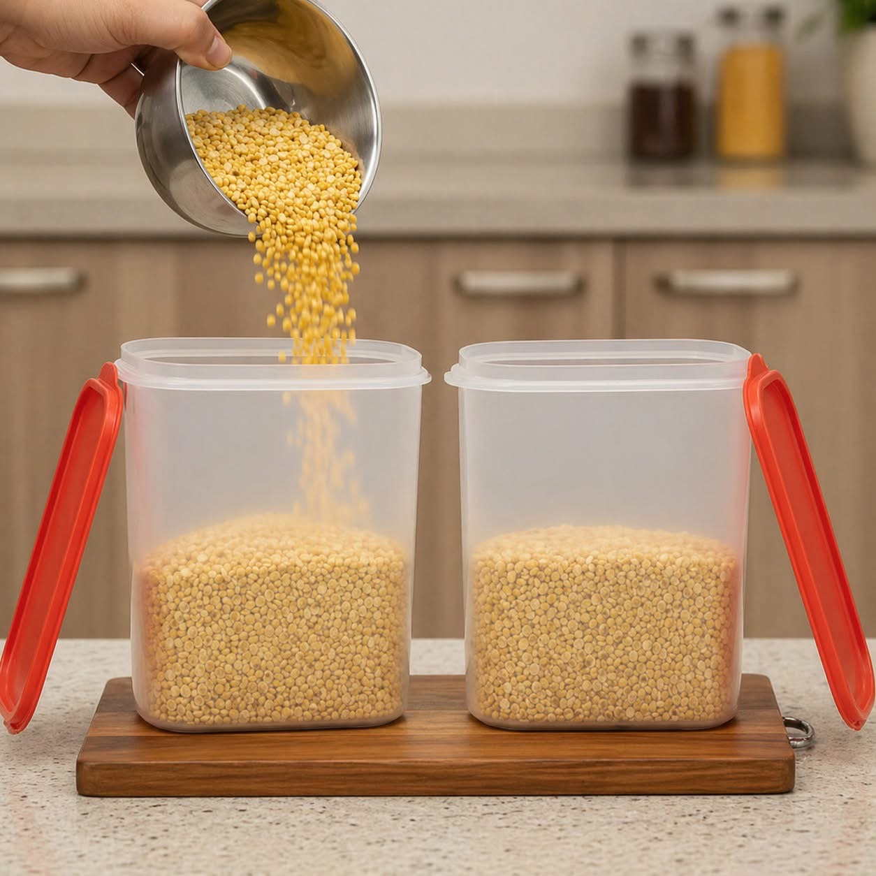 Tupperware 5.5 kg airtight box set of 2
