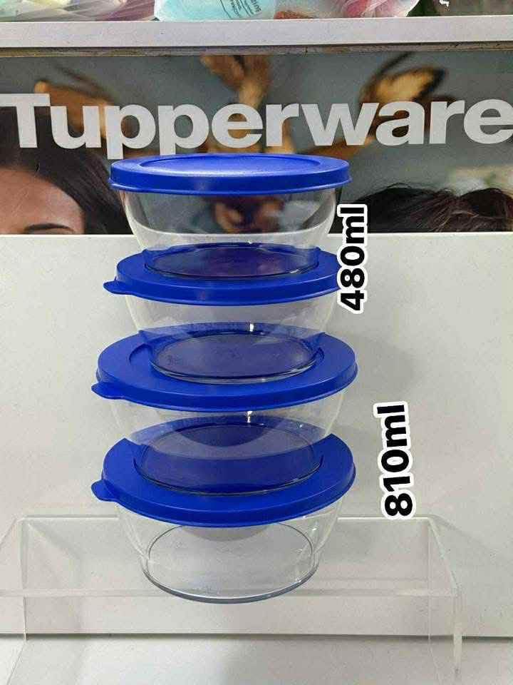 Clear bowl airtight liquid safe set of 4