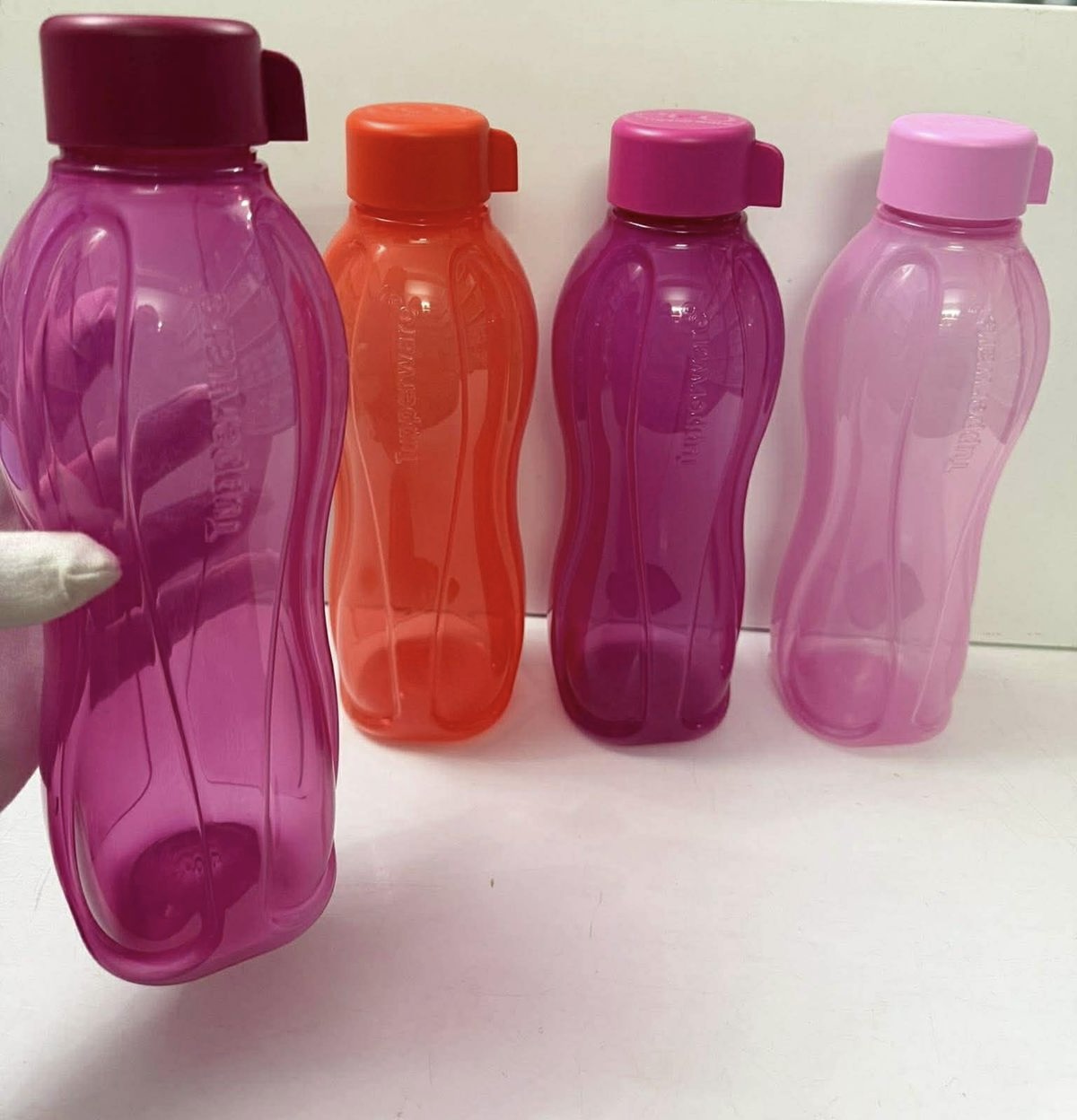 1 liter round cap bottles set of 4