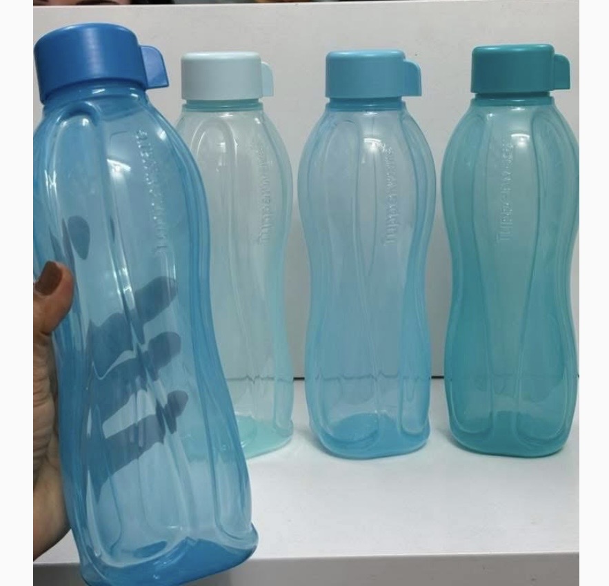 1 liter round cap bottles set of 4