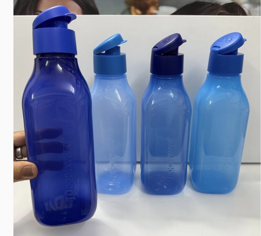 1 liter square flipcap bottles set of 4