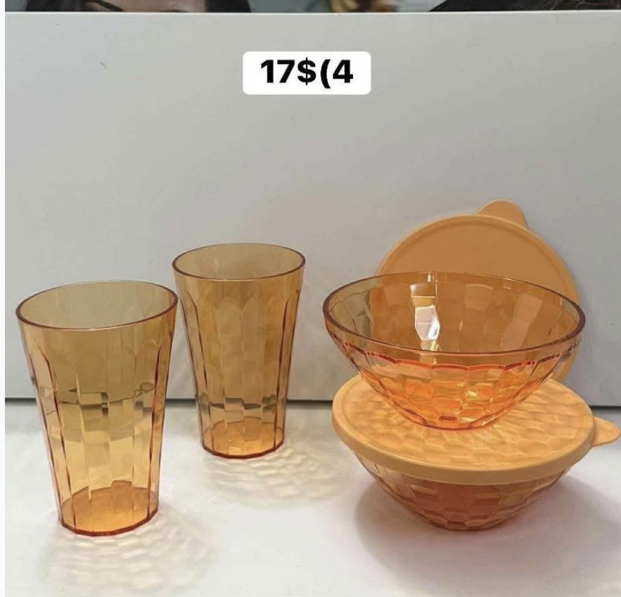Prism bowl 500 ml set of 2;and glasses 400 ml set of 2