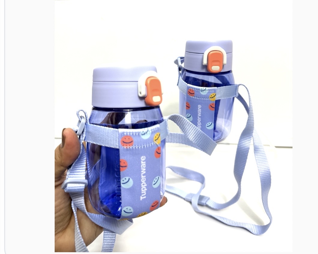 310ml flipcap lock bottle with sling cover set of 2