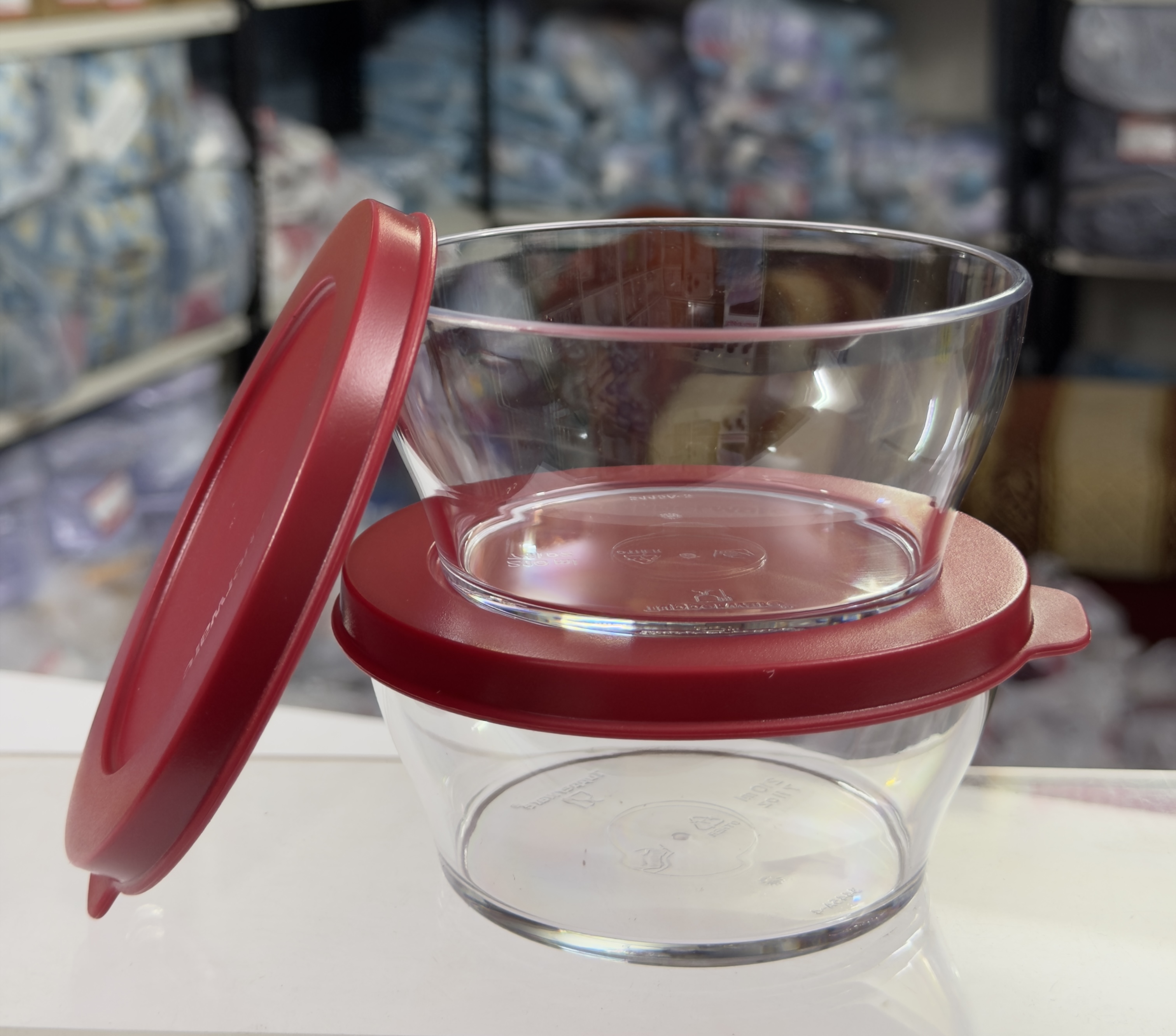 210ml clear bowl polycarbonate set of 2 airtight  liquid safe